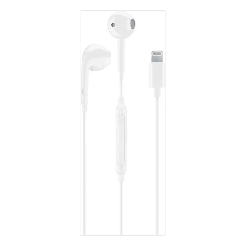 AURICULARES C/FIO LIGHTNING CAPSULE BRANCO CELLULARLINE