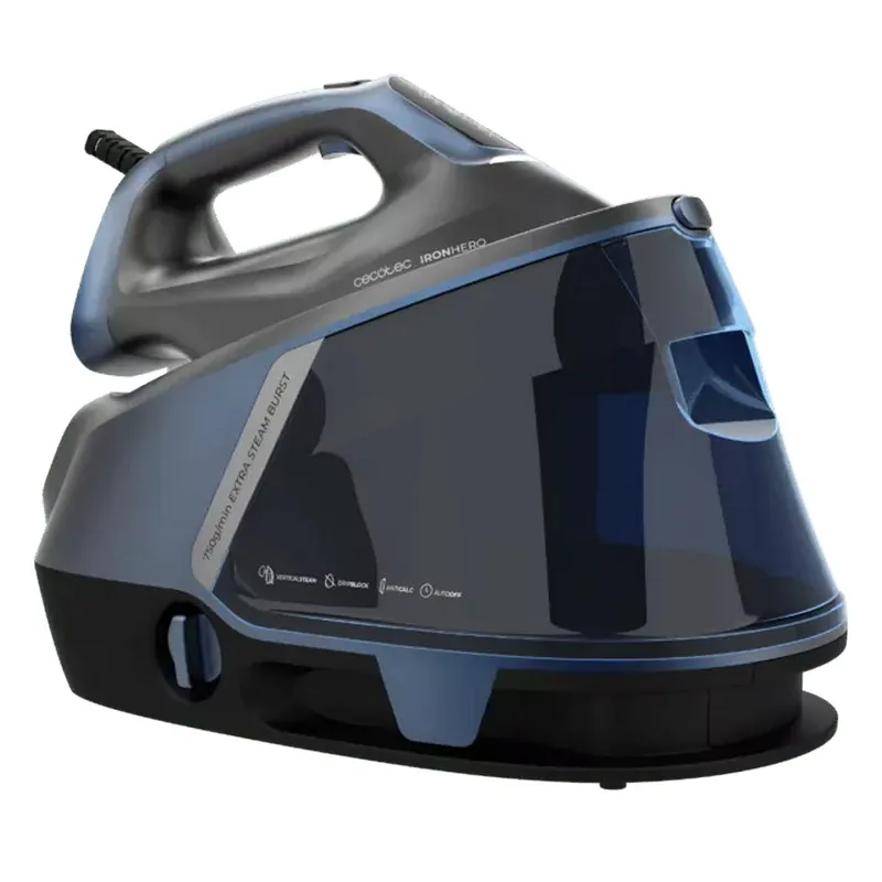 FERRO DE ENGOMAR C/ CALDEIRA VERT. 3000W PR/AZ CECOTEC